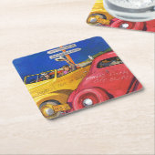 Wereldbeurs of Wereldbank Kartonnen Onderzetters (Schuin)