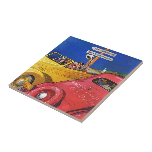 Wereldbeurs of Wereldbank Tegeltje (Zijkant)