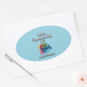 Wereldbevolkingsdag. 11 juli ovale sticker (Envelop)