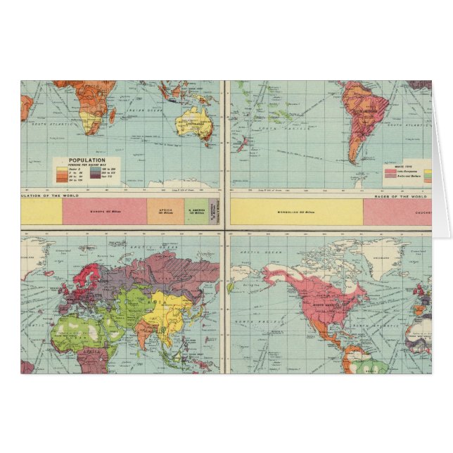 Wereldbevolkingskaart (Voorkant Horizontaal)