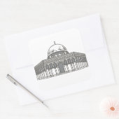 Wereldbezienswaardigheid Al-Aqsa moskee Vierkante Sticker (Envelop)
