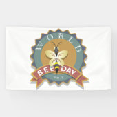 Wereldbijendag 20 mei spandoek (Horizontaal)