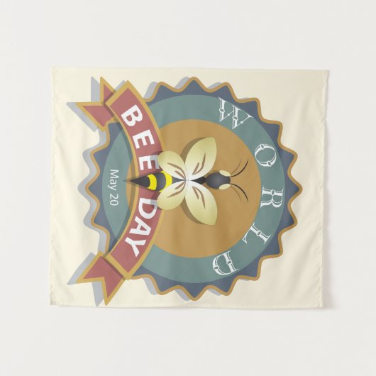 Wereldbijendag 20 mei wandkleed (Voorkant (horizontaal))