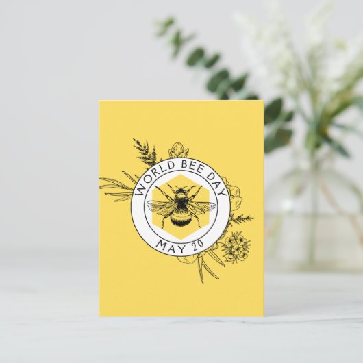 Wereldbijendag Briefkaart (Staand voorkant)