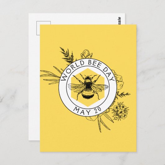 Wereldbijendag Briefkaart (Voorkant / Achterkant)