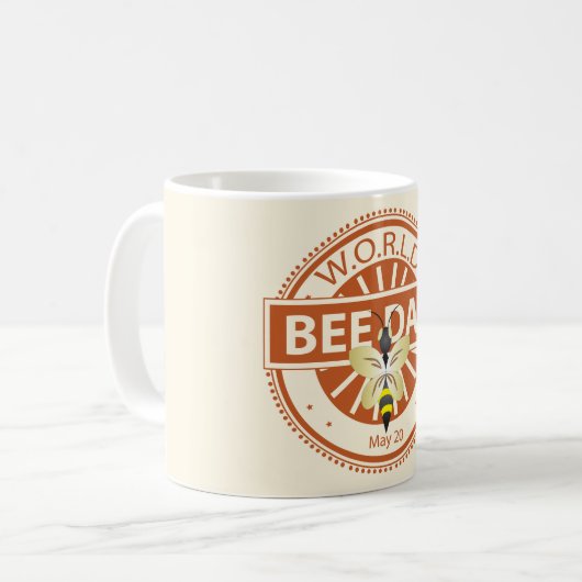 Wereldbijendag Koffiemok (Voorkant links)