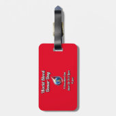 Wereldbloeddonordag. 14 juni bagagelabel (Achterkant verticaal)