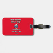 Wereldbloeddonordag. 14 juni bagagelabel (Achterkant horizontaal)