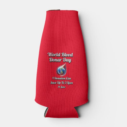 Wereldbloeddonordag. 14 juni flesjeskoeler (Voorkant)