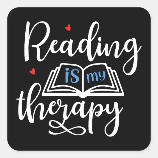 Wereldboekendag is leren vierkante sticker (Voorkant)