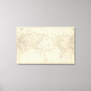 Wereldbol 2 canvas afdruk