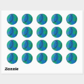 wereldbol aarde wereldwijd honkbal ronde sticker (Vel)