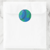 wereldbol aarde wereldwijd honkbal ronde sticker (Tas)