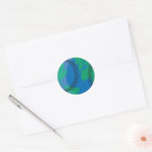 wereldbol aarde wereldwijd honkbal ronde sticker (Envelop)