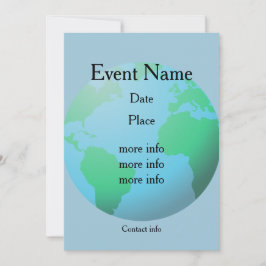 Wereldbol achtergrond aangepaste tekst