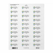 Wereldbol Adres Etiket (Full Sheet)