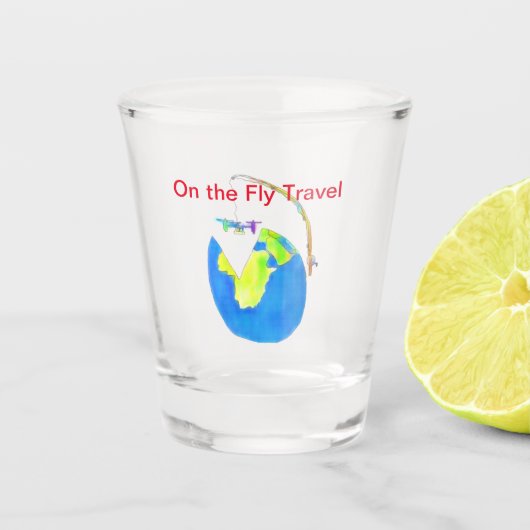 Wereldbol Adventurer Shot Glass Glas (Voorkant)