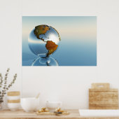WERELDBOL AFDRUKKEN POSTER (Keuken)