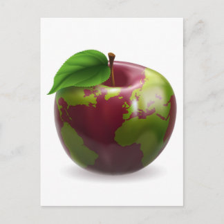 Wereldbol Apple Concept Illustratie Briefkaart
