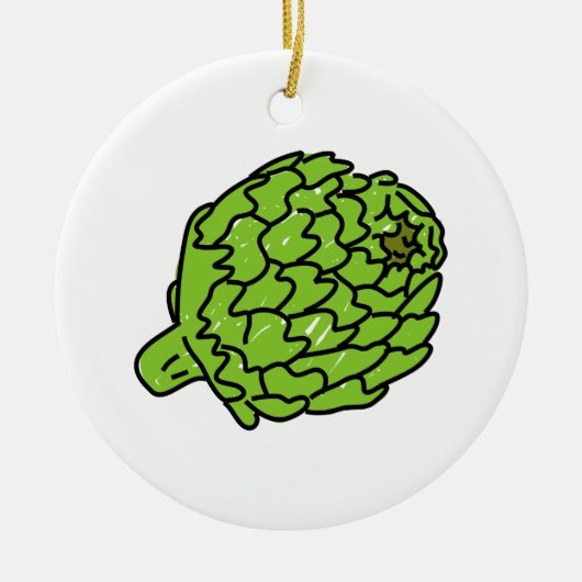 Wereldbol Artichoke Keramisch Ornament (Voorkant)