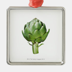 Wereldbol Artichoke op Witte Achtergrond Uitgeknip Metalen Ornament