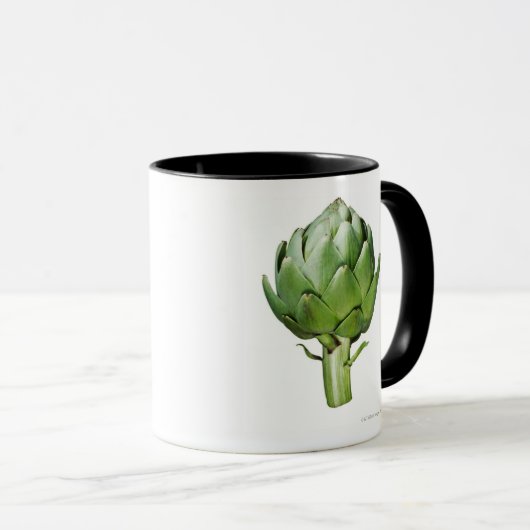 Wereldbol Artichoke op Witte Achtergrond Uitgeknip Mok (Voorkant rechts)