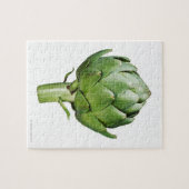 Wereldbol Artichoke op Witte Achtergrond Uitgesned Legpuzzel (Horizontaal)