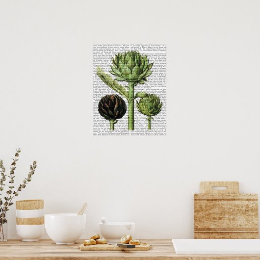 Wereldbol Artichoke Print (Keuken)