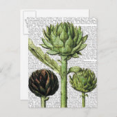 Wereldbol Artichoke Print 2 Briefkaart (Voorkant / Achterkant)