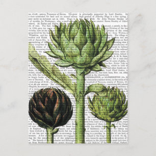 Wereldbol Artichoke Print 2 Briefkaart