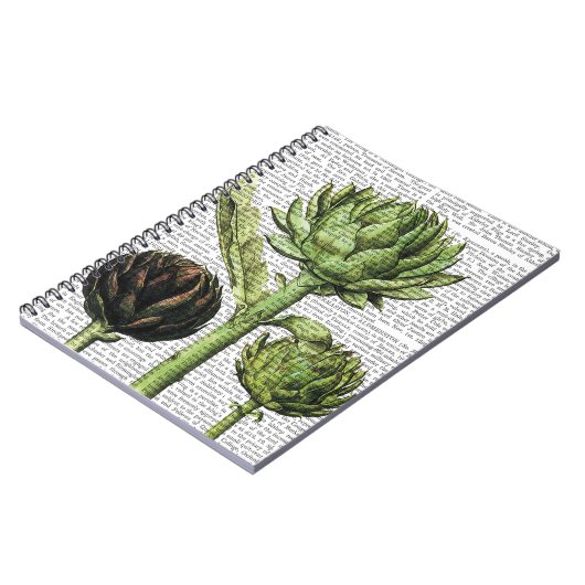 Wereldbol Artichoke Print 2 Notitieboek (Linkerzijde)