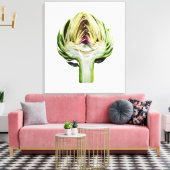 Wereldbol artisjok half afgesneden canvas afdruk (Insitu (Woonkamer))