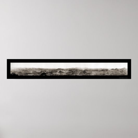 Wereldbol AZ mijnbouwgebied Foto 1909 Poster (Voorkant)