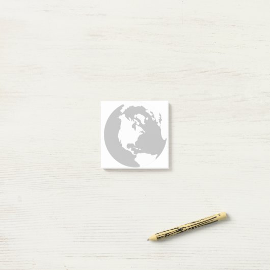 wereldbol baan logo post-it® notes (Op bureau)