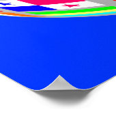 wereldbol blauw poster (Hoek)