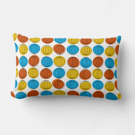 Wereldbol blauwe lendenstaaf kussen