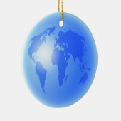 Wereldbol Blauwe Wereld Keramisch Ornament (Rechts)