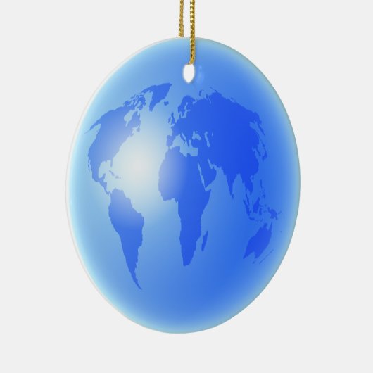 Wereldbol Blauwe Wereld Keramisch Ornament (Rechts)