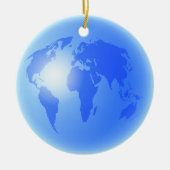 Wereldbol Blauwe Wereld Keramisch Ornament (Voorkant)