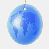 Wereldbol Blauwe Wereld Keramisch Ornament (Links)