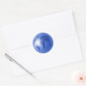 Wereldbol Blauwe Wereld Ronde Sticker (Envelop)