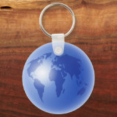 Wereldbol Blauwe Wereld Sleutelhanger (Voorkant)