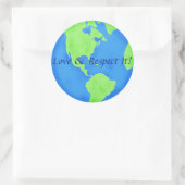 Wereldbol Blue Green Ronde Sticker (Tas)