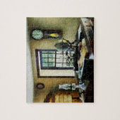 Wereldbol, boeken en lampen legpuzzel (Verticaal)