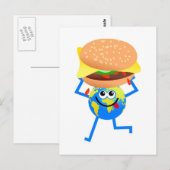 Wereldbol Briefkaart (Voorkant / Achterkant)