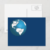 Wereldbol Briefkaart (Voorkant / Achterkant)