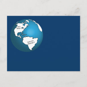 Wereldbol Briefkaart