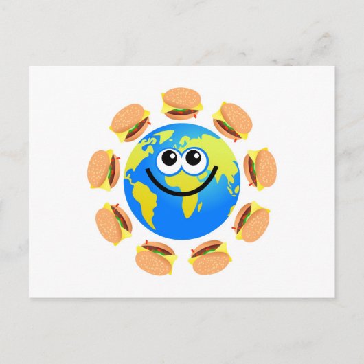 Wereldbol Briefkaart (Voorkant)
