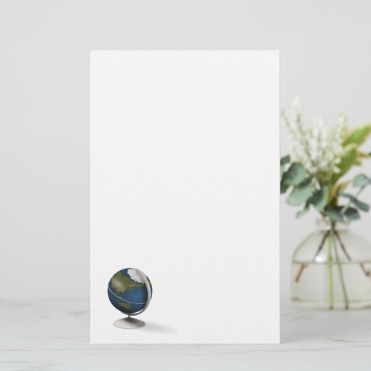 Wereldbol Briefpapier (Staand voorkant)