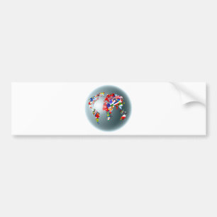 Wereldbol Bumpersticker